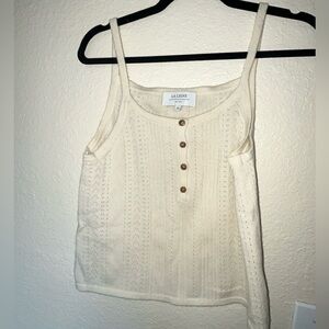 La Ligne Cream Tank Top